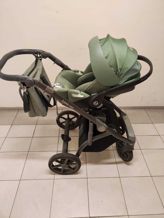 3 w 1 wózek Roan i fotelik Cybex zielony na gwarancji