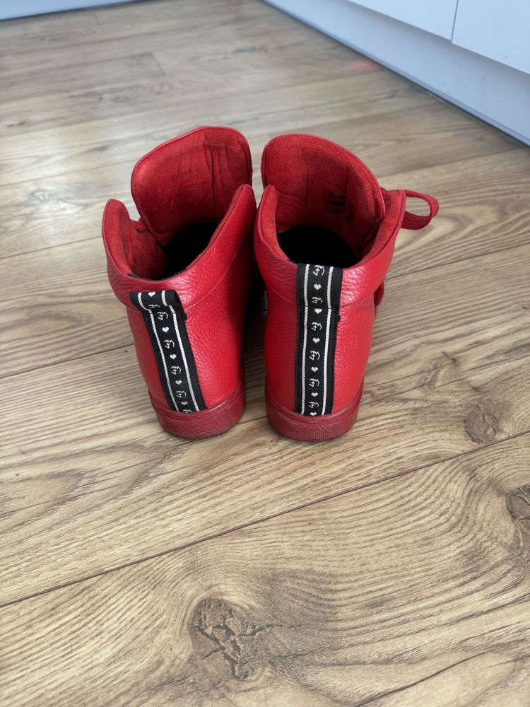 Eva Minge Boadilla czerwone skorzane sneakersy 38