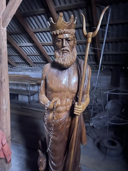 Stara Ręcznie rzezbiona rzeźba Hadesa 200cm posąg statua