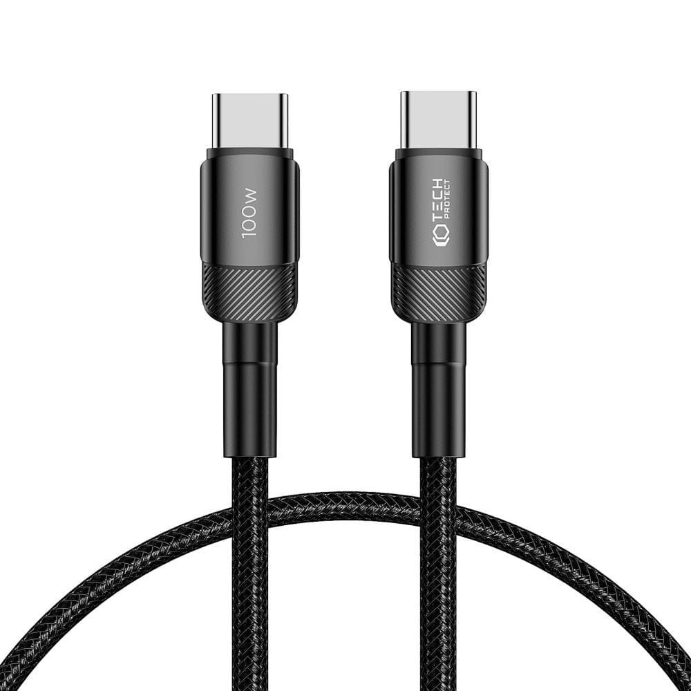 tech-protect ultraboost evo type-c cable pd100w/5a 50cm black
