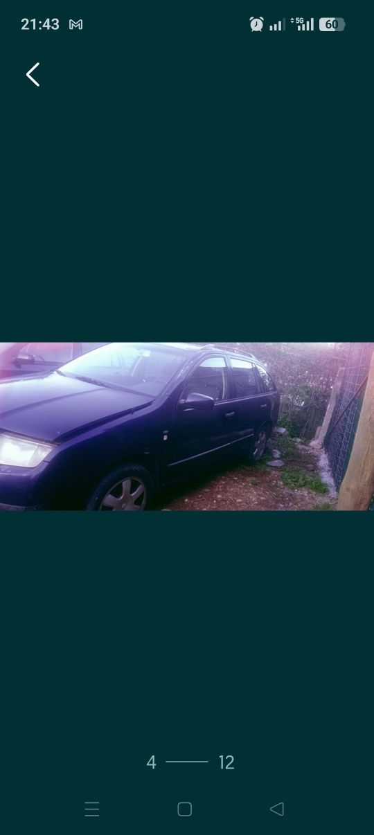 Scoda Fábia 1.4 16 vavlas so peças