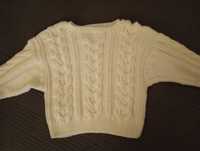 Sweter warkocze handmade r. 104-110