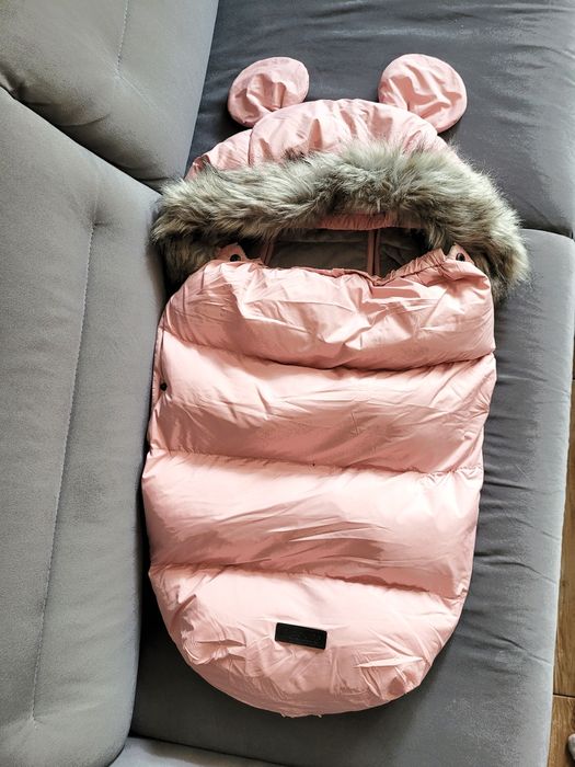 Śpiworek do wózka, sanek różowy