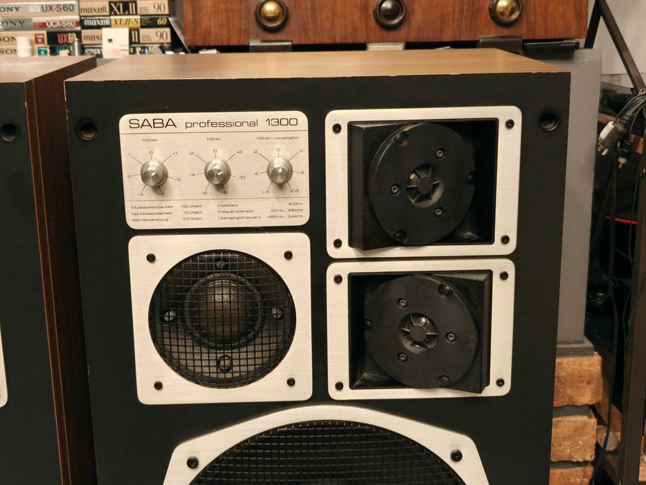 SABA Ultra Box Professional 1300 ! Piękne kolumny VINTAGE ! Drewno