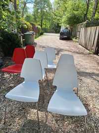 IKEA vintage 8 x krzesło (6 bialych 2 czerwone)