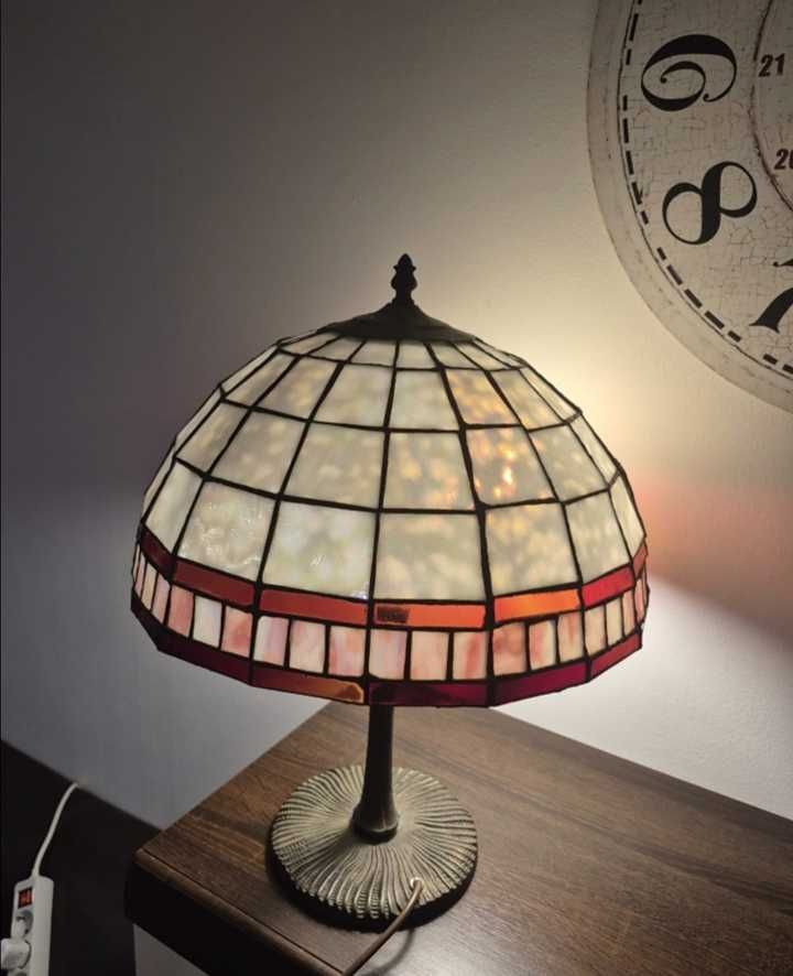 Lampa witrażowa w stylu Tiffany vintage