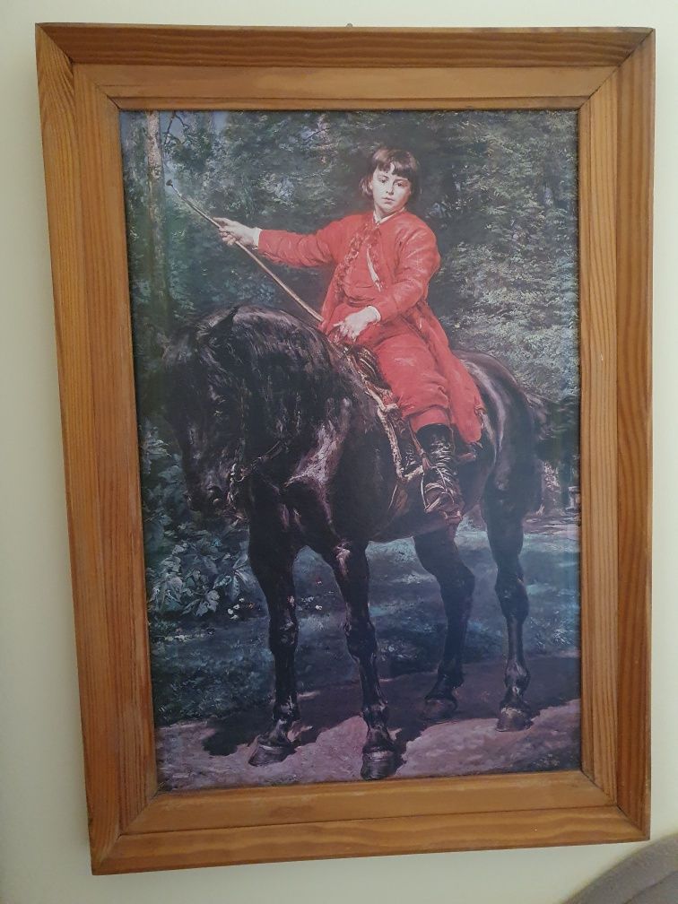 Portret syna na koniu Jan Matejko olej deska