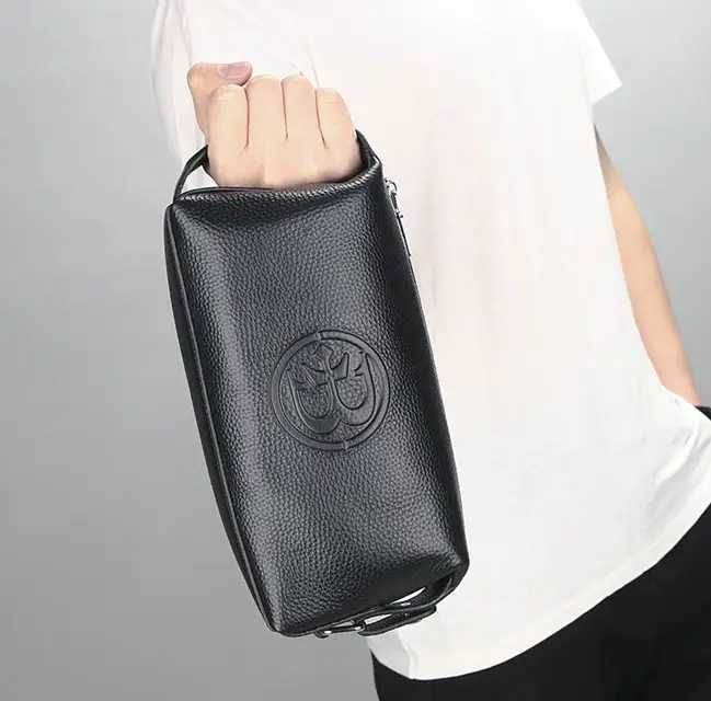 Мужской клатч барсетка сумка с ручкой натуральная кожа Feidikabolo Top