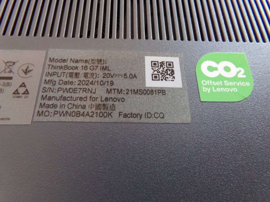 Lenovo ThinkBook 16 G7 IML 155H 32GB 1TB Win11  36 m-cy gwarancji