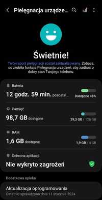 Samsung A50 4/128GB+3 etui+ładowarka oryg