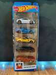 zestaw 5 hot wheels acura, Corvette, Aston Martin, mclaren, jaguar