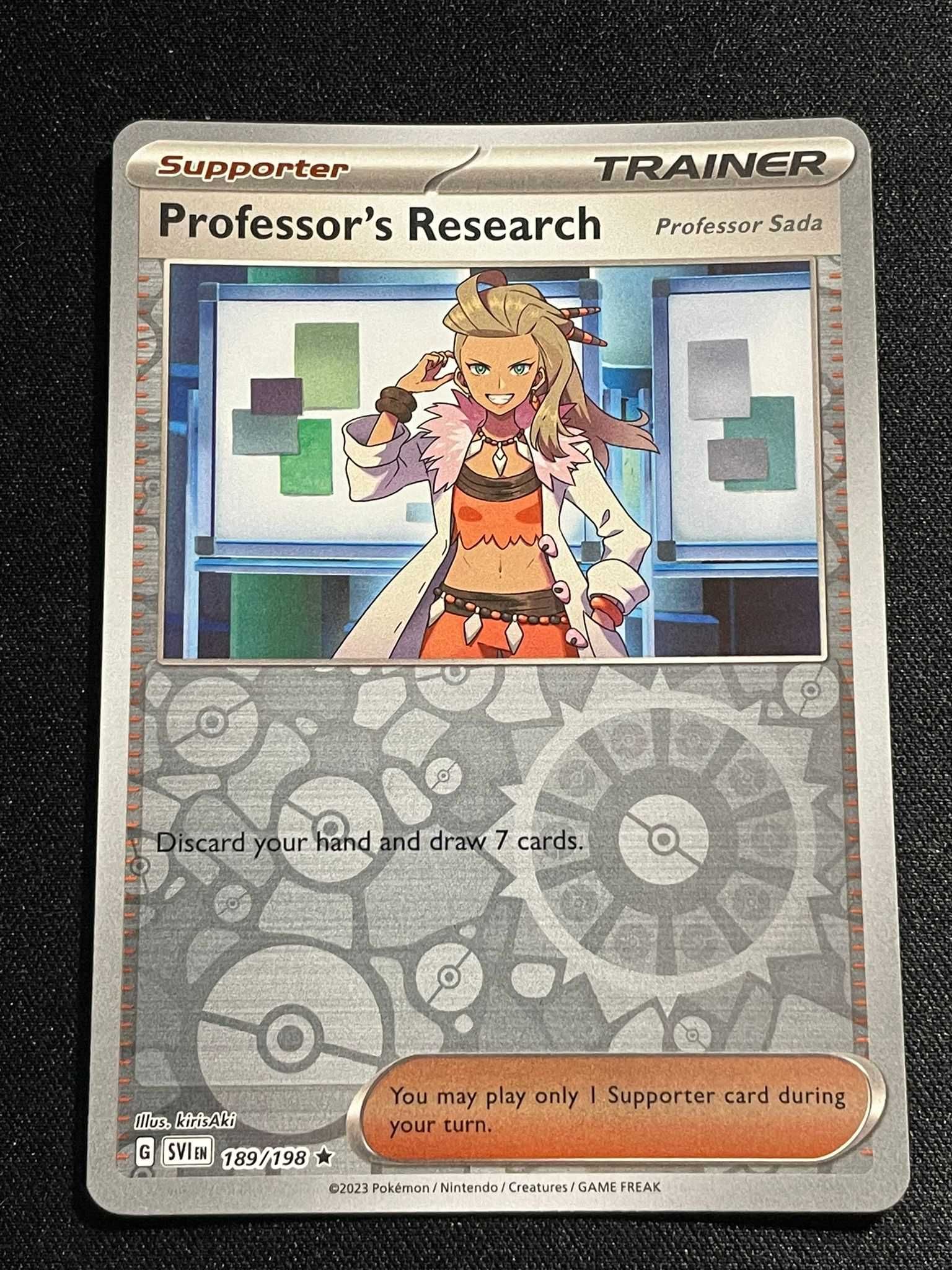 Carta Pokémon Professor's Research Sada 189/198 Scarlet & Violet