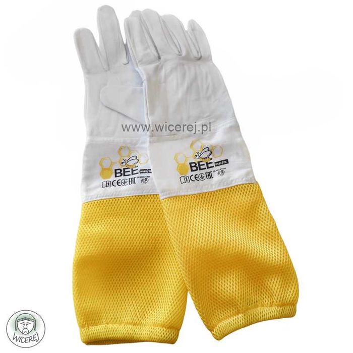 Skórzane Rękawice Pszczelarskie Długie Rozmiar XS,S,M,L,XL