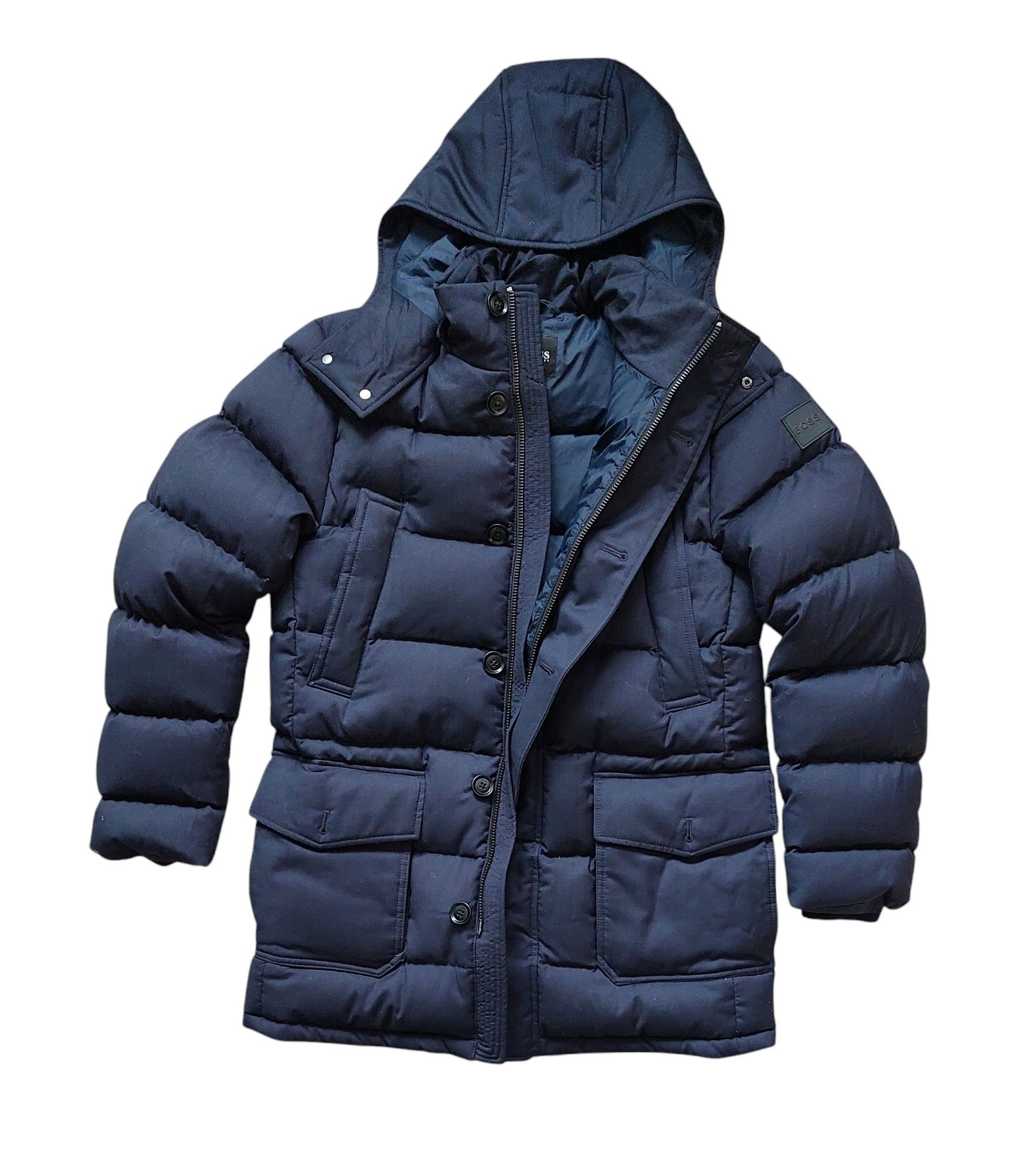 Hugo Boss x Guabello nowa kurtka/płaszcz puchowa męska r. 48/M