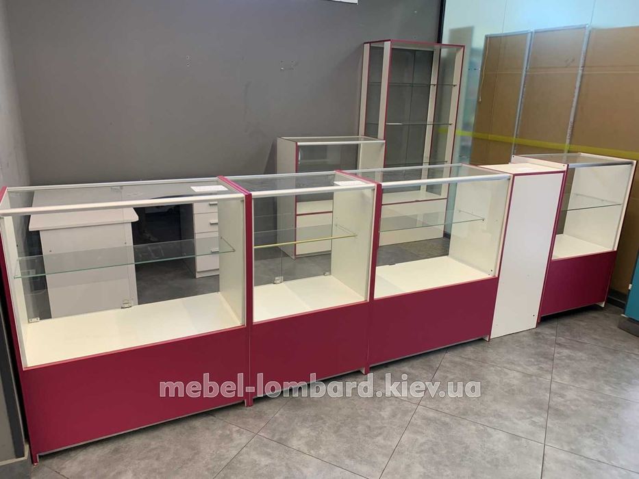 Набор торговых витрин (7 предметов) "Беж-бордо" бу