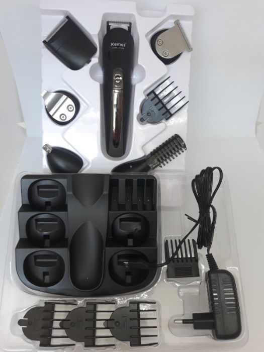 Машинка для стрижки волос Kemei KM-600, триммер для бороды усов 11 В 1