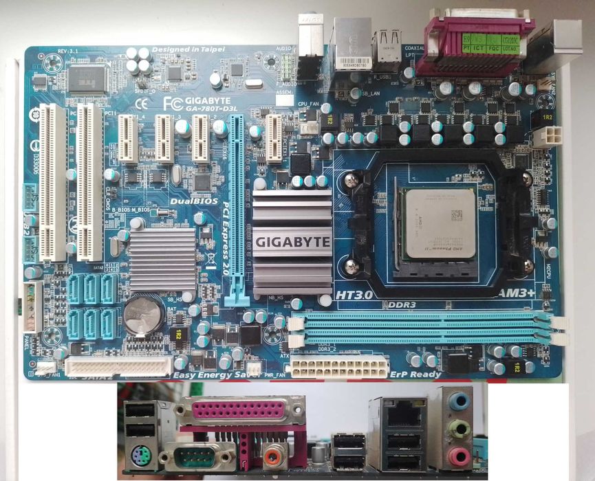 Комплект Phenom II X4 945 + ASUS Radeon HD6670 + GA-780T-D3L