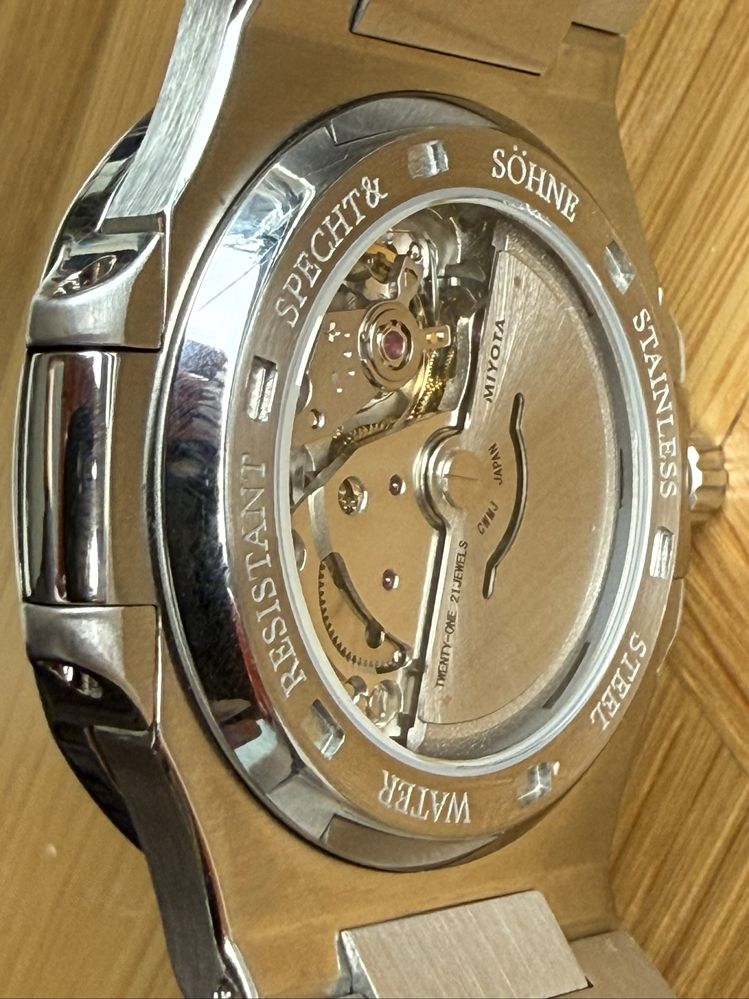 Specht&Sohne męski zegarek. Specyfikacja Premium ! szafir, luma