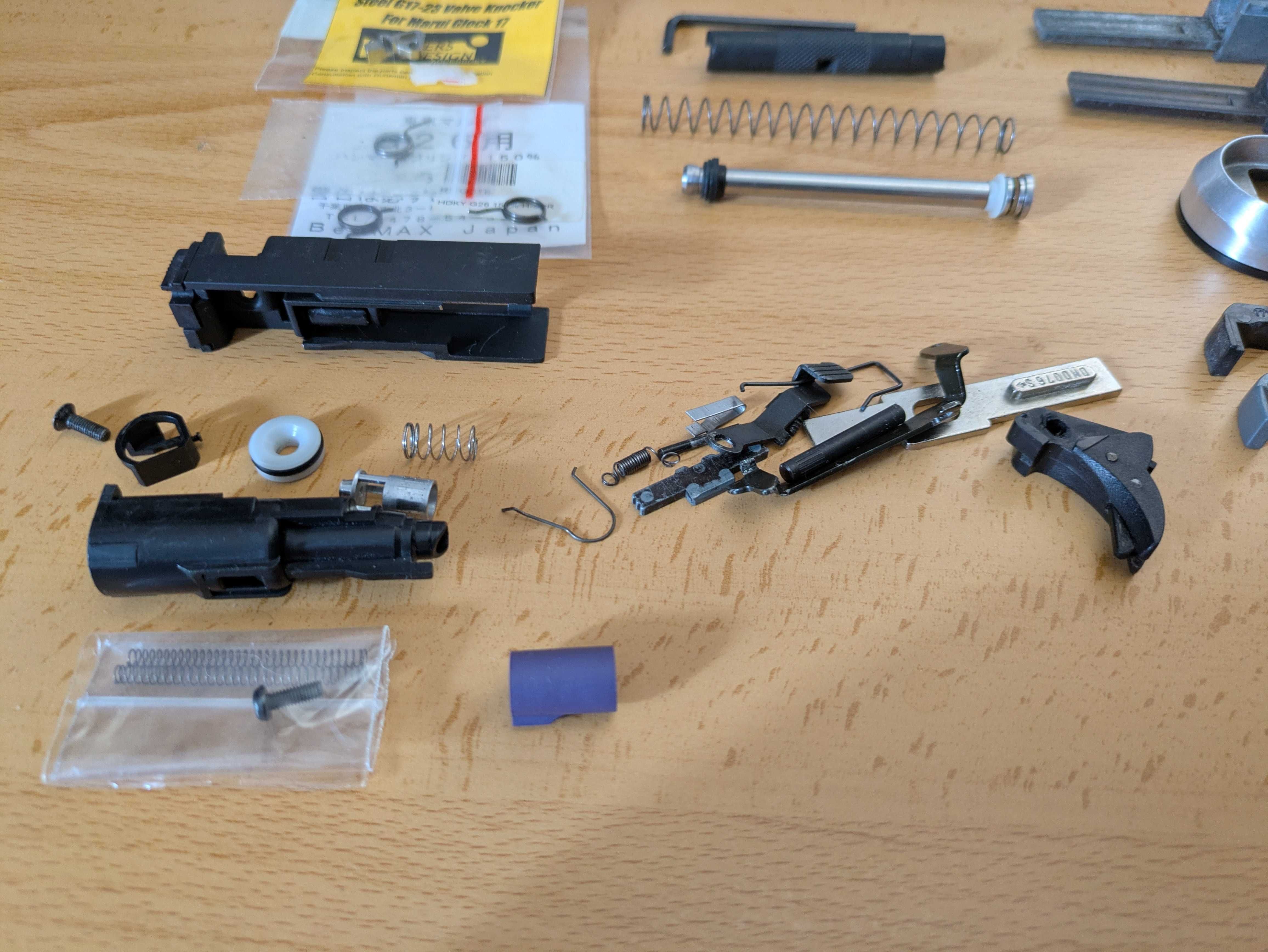Peças originais e de upgrade p/ Tokyo Marui Glock 1911 Hi-capa
