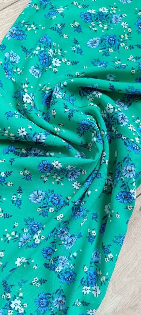 Wiosenna zielona sukienka z wiskozy 100% roz. S H&M Wiosna 2025 floral