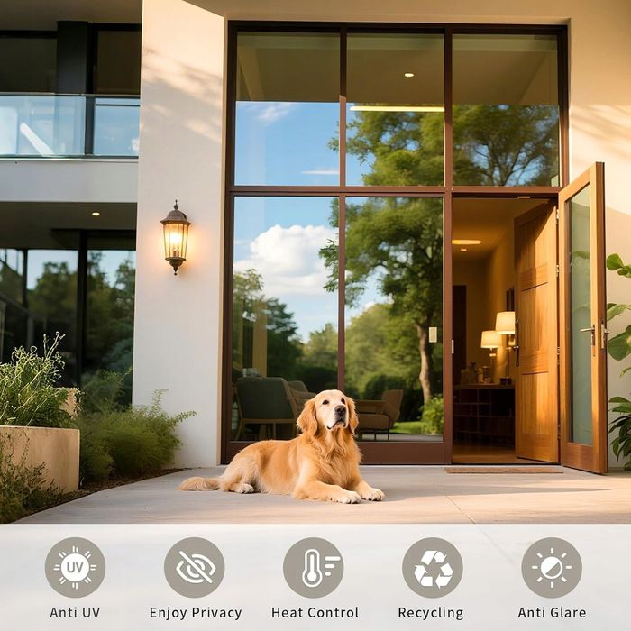 Folia okienna, statyczna anty-UV (czarno-srebrna, 90 x 1000 cm)