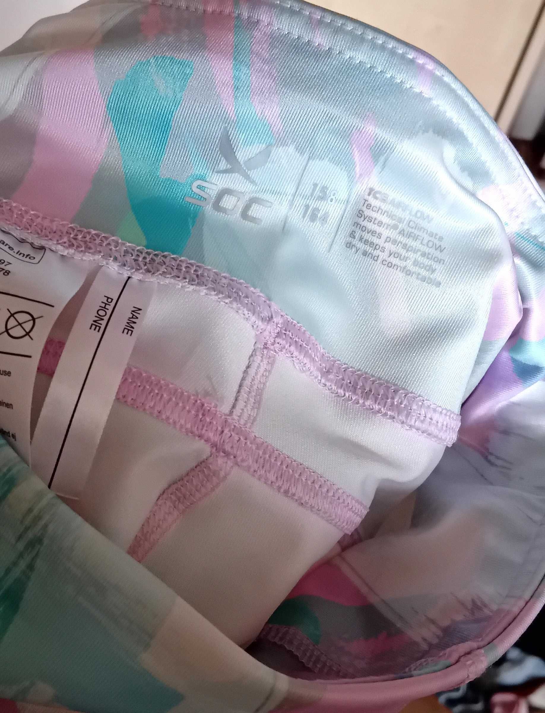 Pastelowy zestaw do ćwiczeń top legginsy tie dye rozm. 158-164 Soc