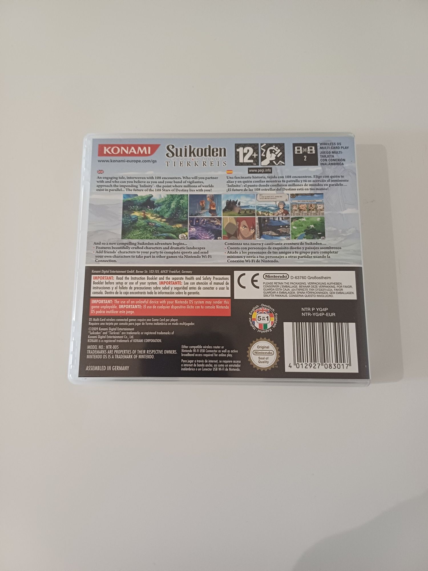 Suikoden Tierkreis Nintendo DS Oryginalna
