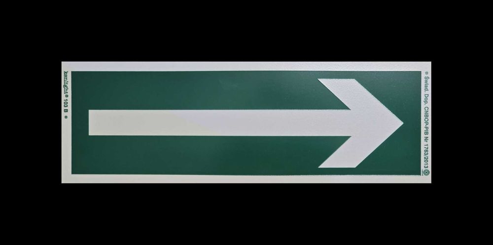 Znak ewakuacyjny - Kierunek drogi ewakuacyjnej