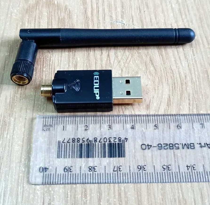 Двохдіапазонний Wi-Fi адапттер EDUP EP-AC1607 2.4/5GHz Black
