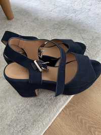 Buty wysokie koturn zara 38