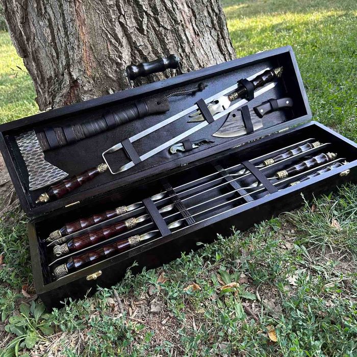 Подарунковий набір шампурів у кейсі! подарунок для чоловіка!