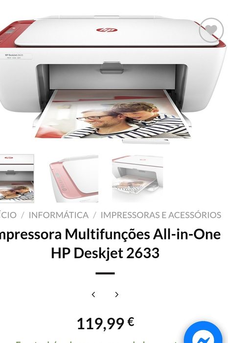 Impressora hp deskjet 2633