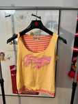 koszulka vintage Playboy Printed Glitter zółta top XL