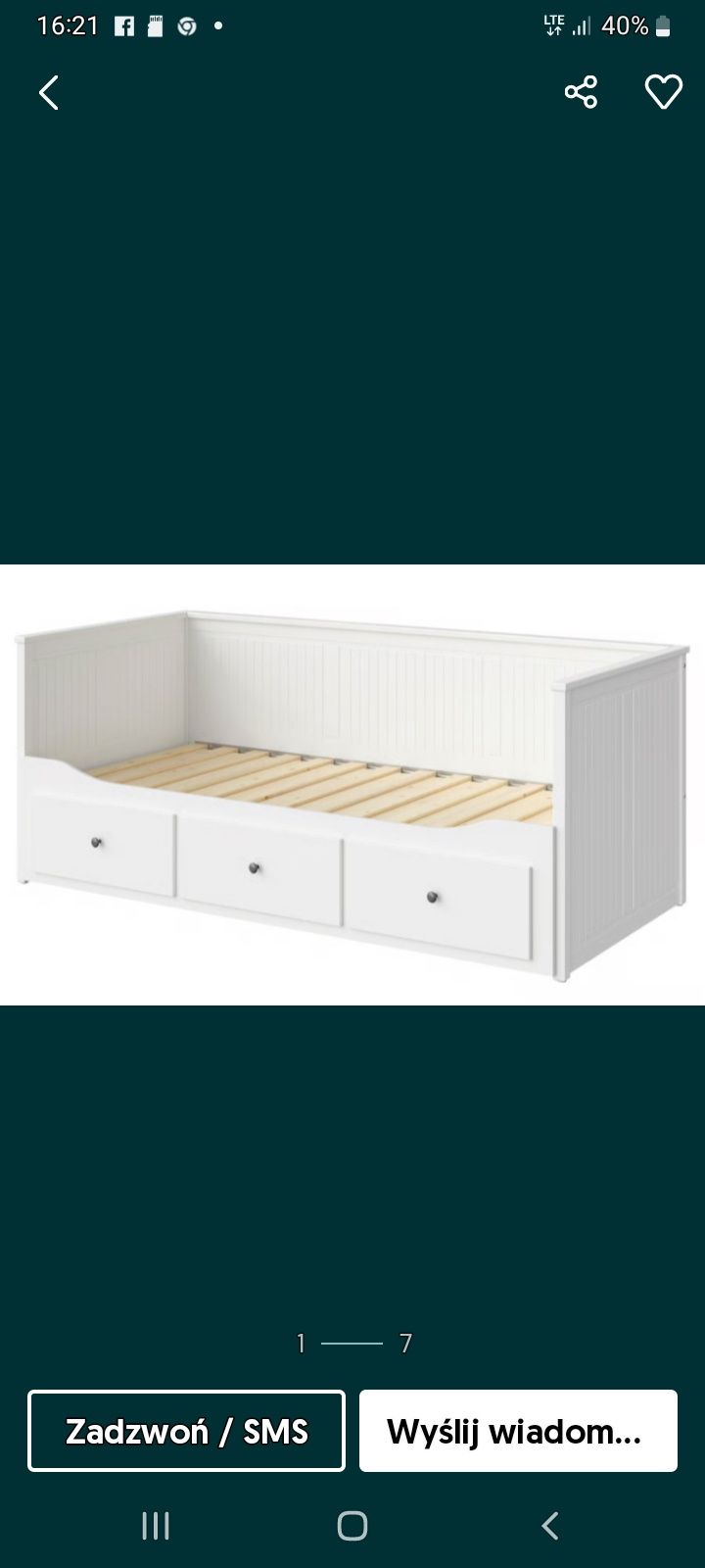 Łóżko Ikea Hermes.