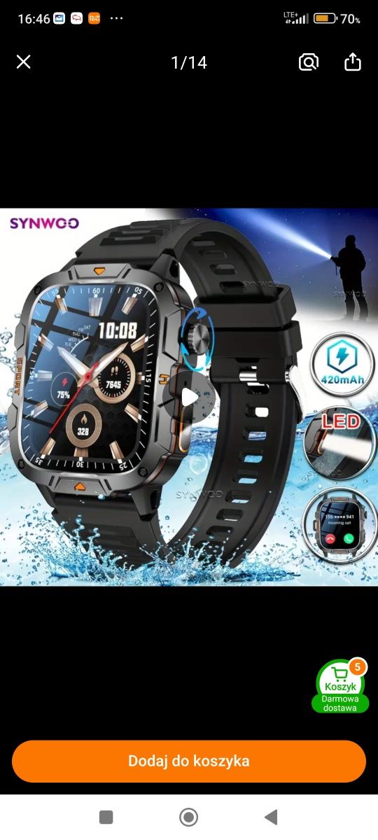 zegarek smartwatch NÓWKA SZTUKA