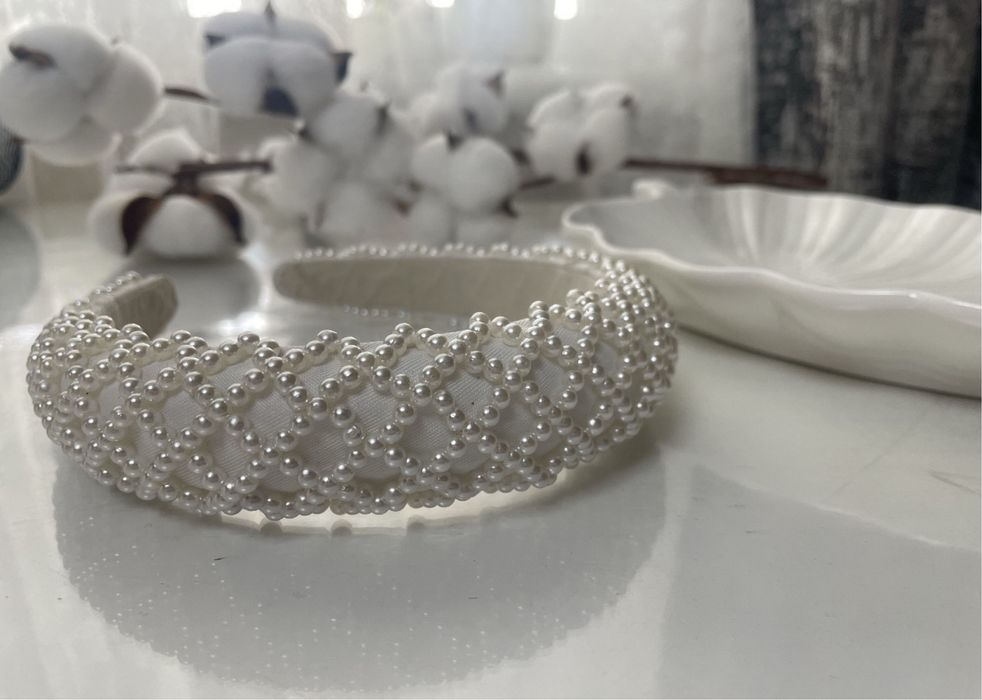Шовковий обруч перлинами