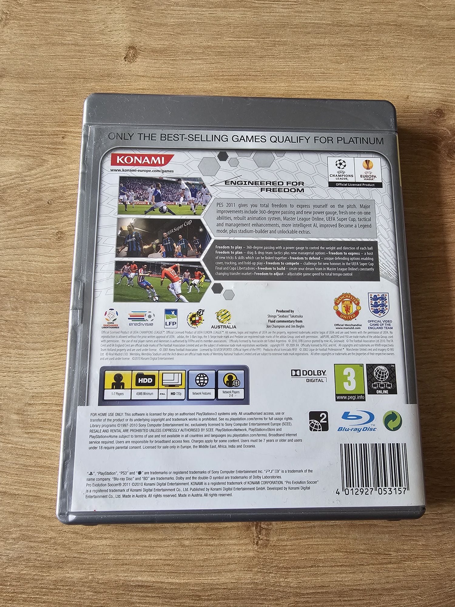 Pes 2011 Pro Evolution Soccer 2011 PlayStation 3 PS3 Gra