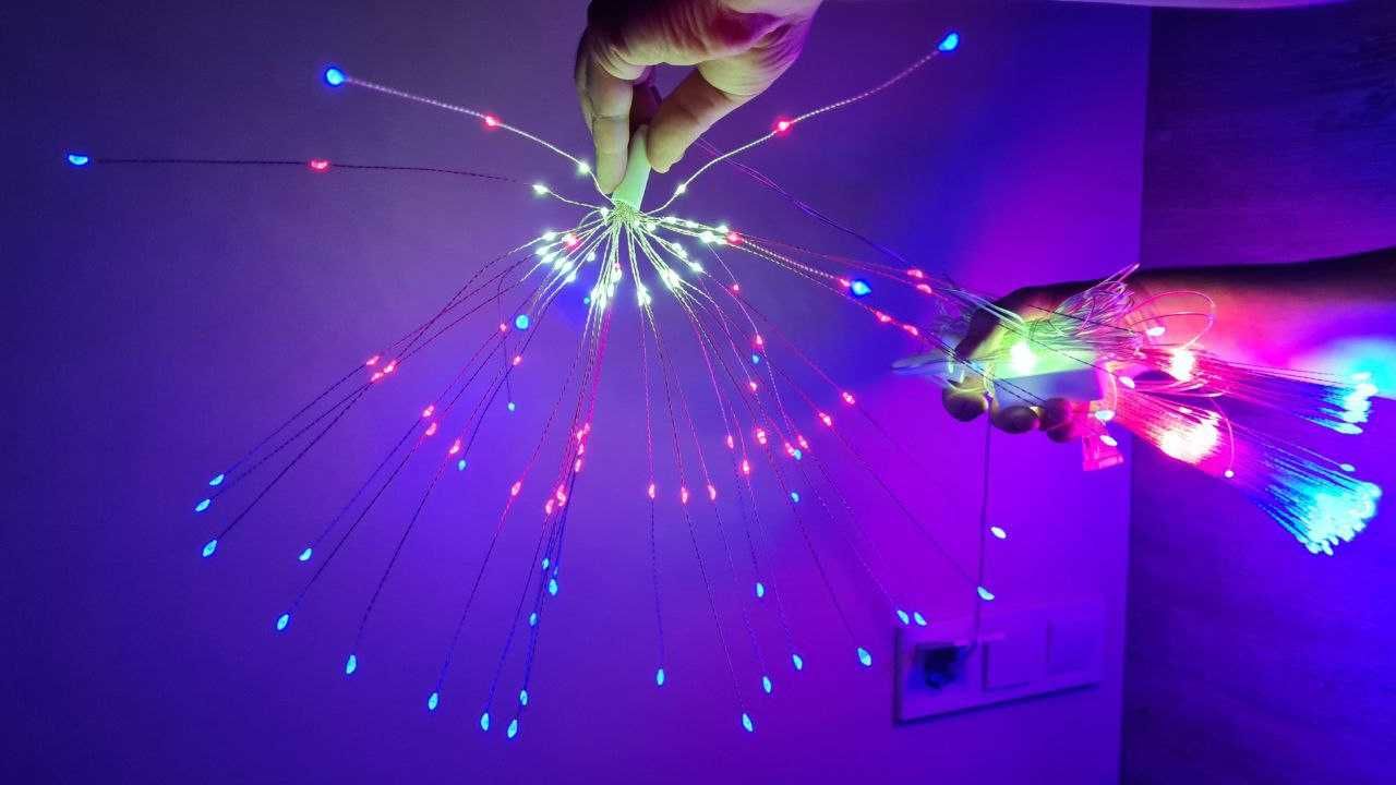 Красивая LED гирлянда фейерверк 600 диодов