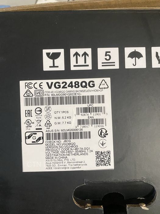 Asus VG248QG игровой монитор геймерский 165 герц hz