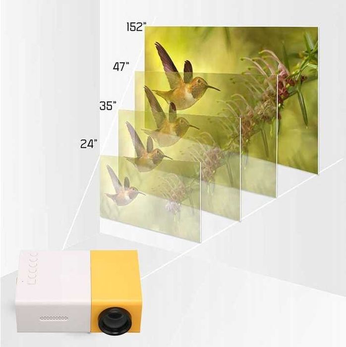 przenośny mini rzutnik projektor led full hd do telefonu laptopa