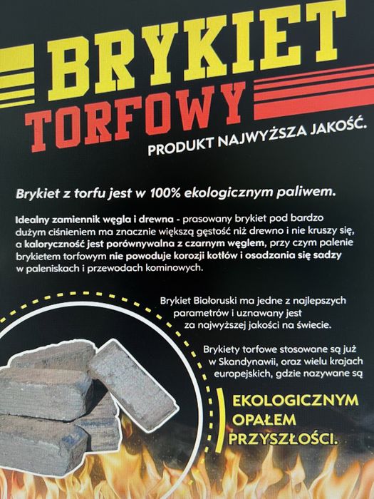 Sprzedam brykiet torfowy