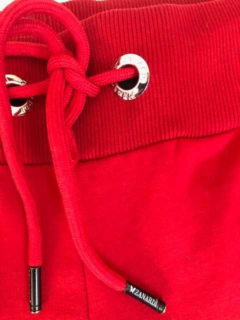 Dres damski czerwony z cekinami Elisabetta Zanardi, rozmiar S