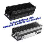 Radiator dysku SSD m.2 nvme 2280 dwa kolory, 2 x rurka cieplna