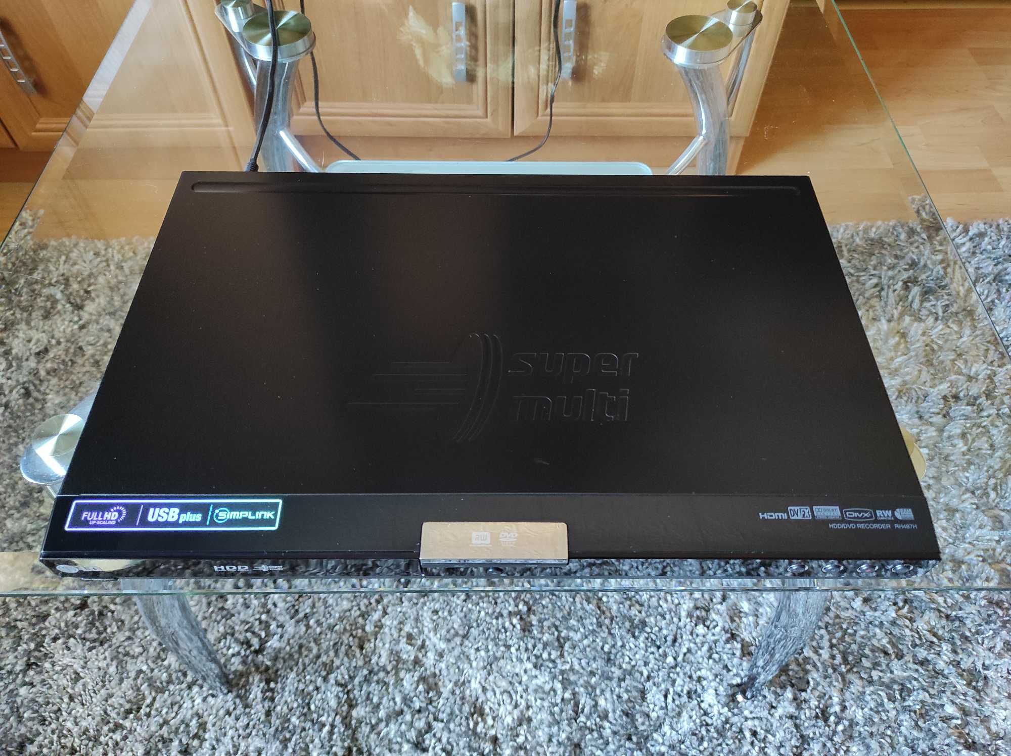 Odtwarzacz DVD, nagrywarka DVD LG RH487H + pilot + kable SCART i HDMI