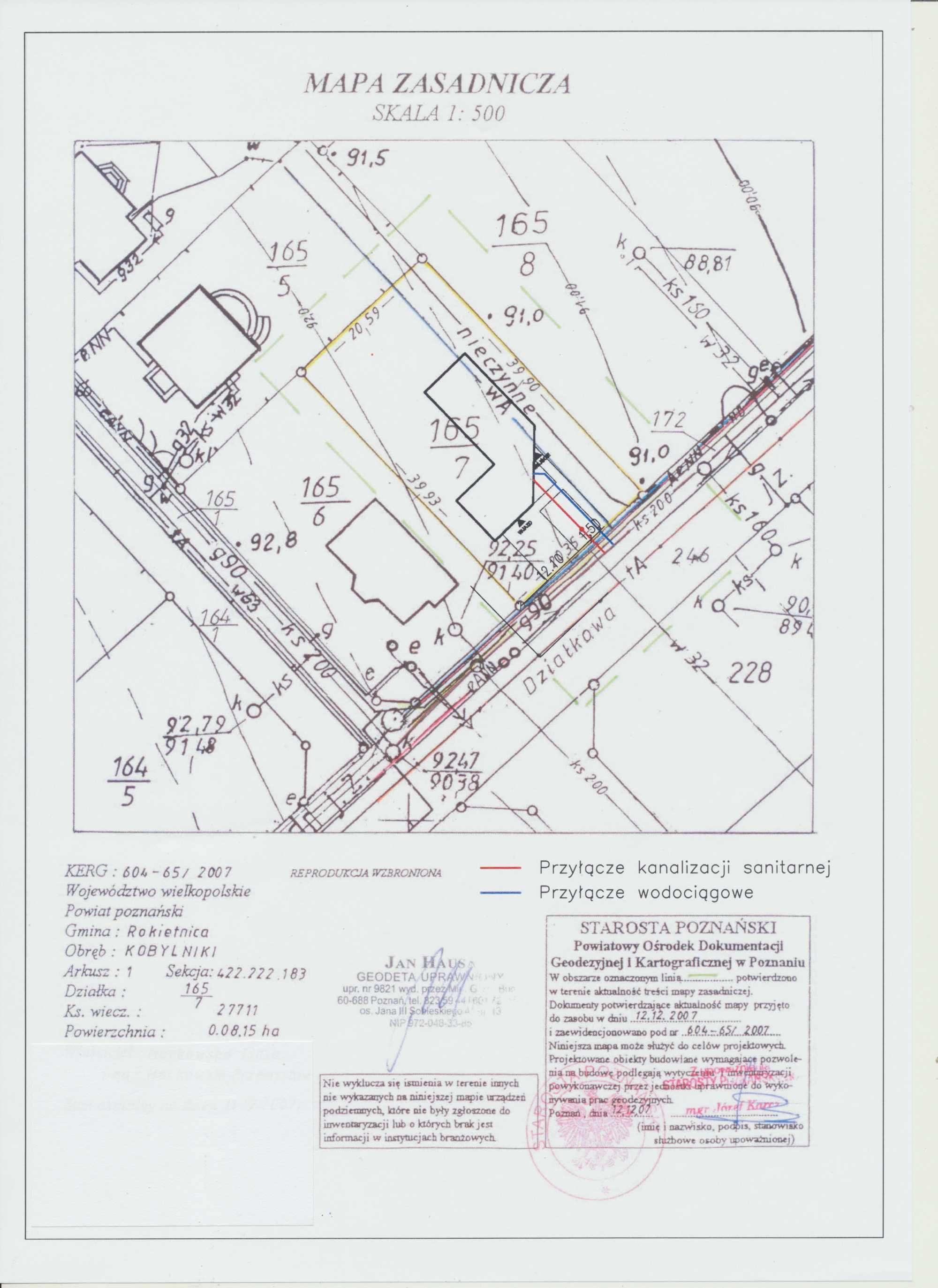 Działka budowlana w Kobylnikach z rozpoczętą budową