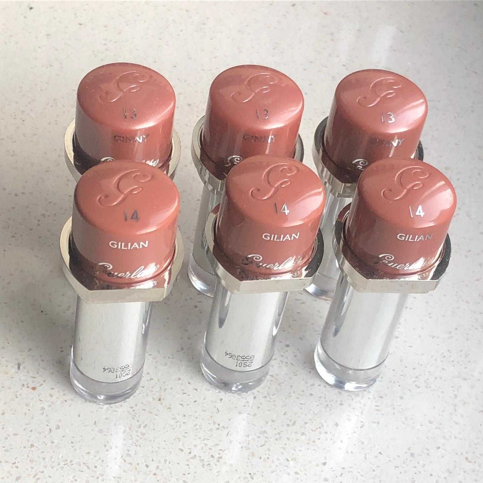 Guerlain nude transparentne szminki pomadki Rouge G  nr13 nr14