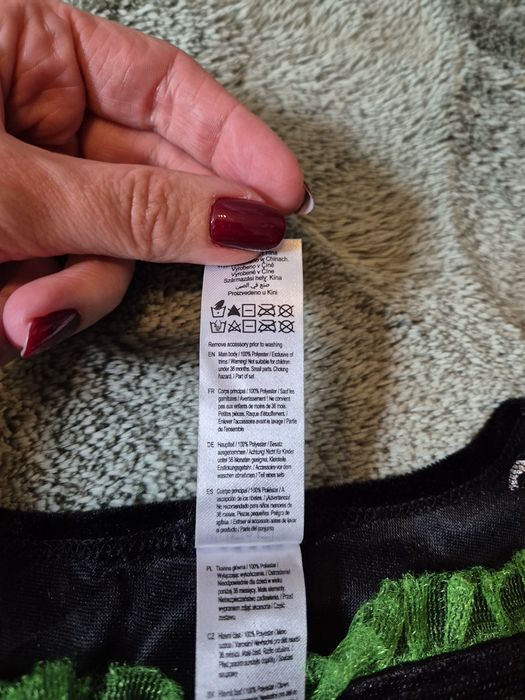 Kostium Halloween karnawał czarownica sukienka i kapelusz