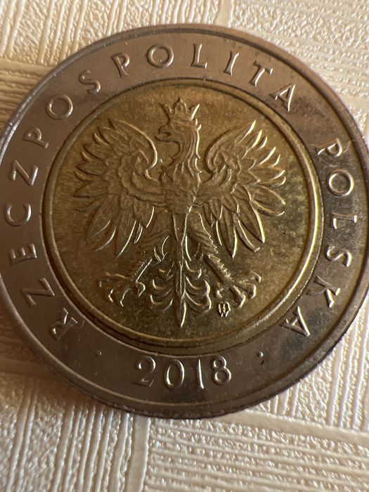 Moneta 5zl 100 lecie odzyskania niepodległości