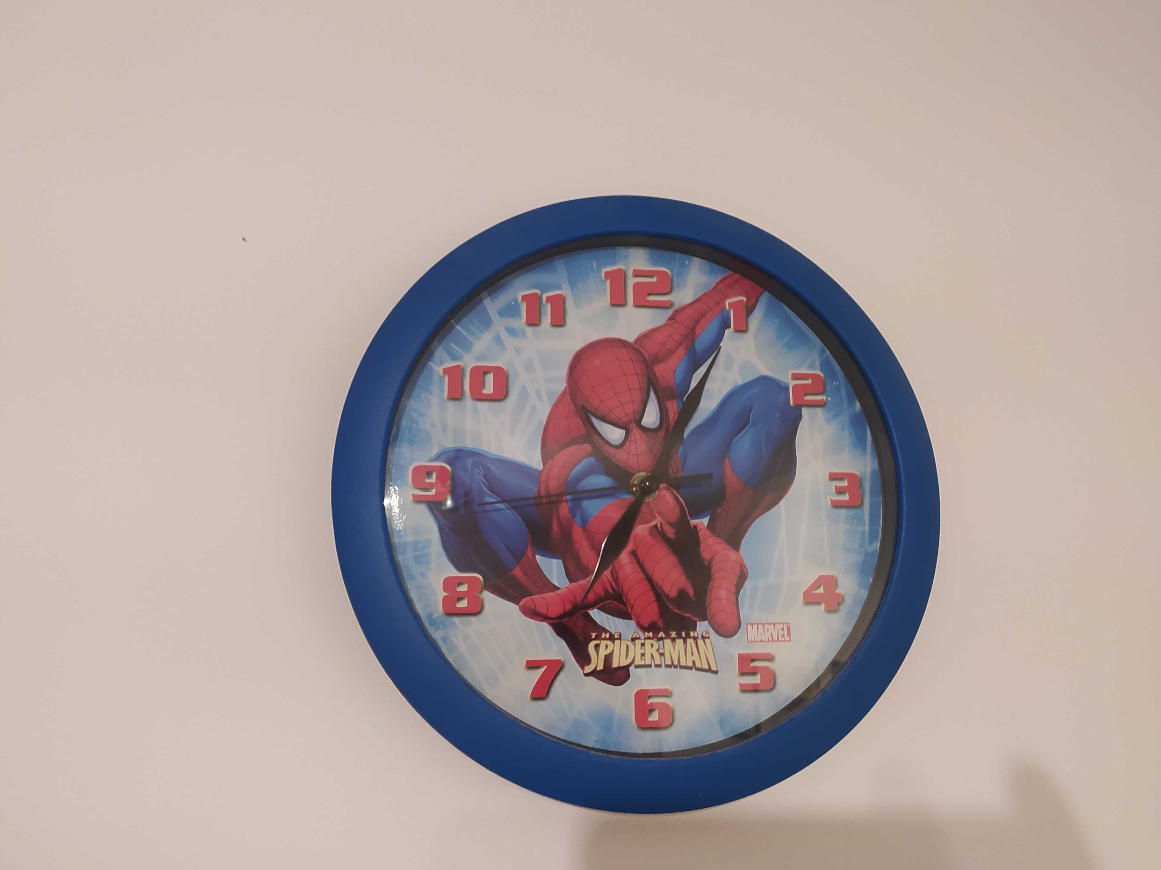 Zegar, Spiderman, Spider-Man, ścienny, wiszący, Stan idealny, zegarek