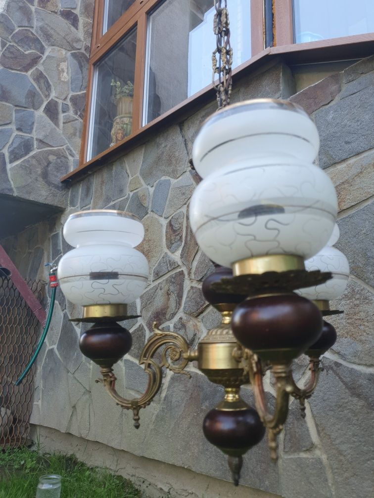 Продам красиву вінтажну люстру з бронзи